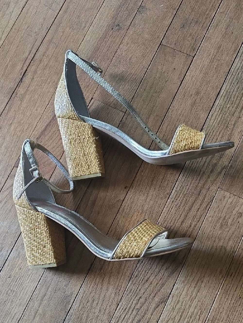 Lilly Pulitzer Silver Metallic Ankle-Strap Sandal